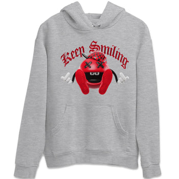 Air Jordan 1 Satin Bred Sneaker Match Tees Keep Smiling Sneaker Tees AJ1 Satin Bred Sneaker Release Tees Unisex Shirts Heather Grey 2