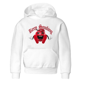 Air Jordan 1 Satin Bred Sneaker Match Tees Keep Smiling Sneaker Tees AJ1 Satin Bred Sneaker Release Tees Kids Shirts White 2