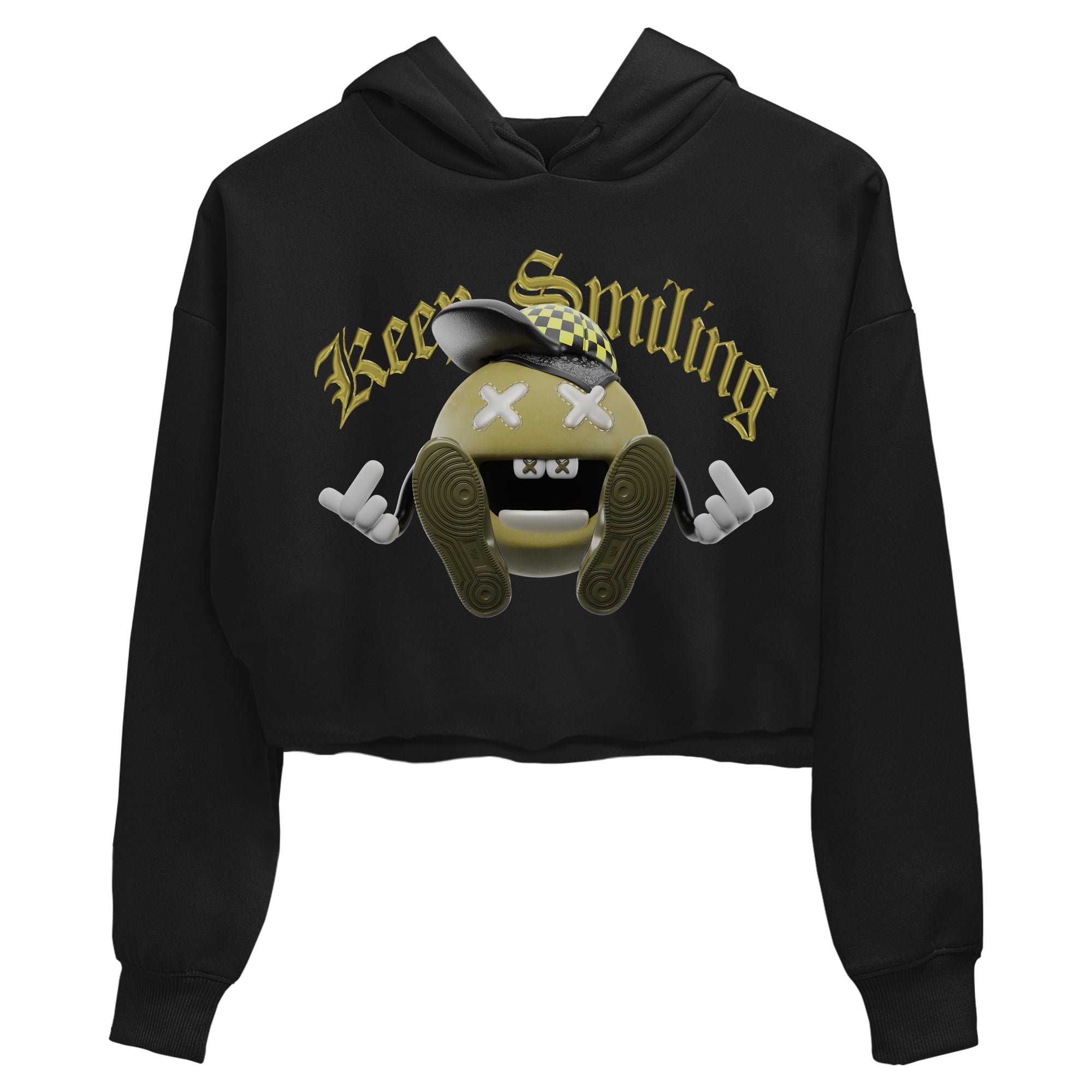 Air Jordan 1 Travis Scott Golf shirt to match jordans Keep Smiling sneaker tees AJ1 lowTravis Scott Golf SNRT Sneaker Release Tees Black 2 Crop T-Shirt