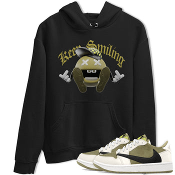 Air Jordan 1 Travis Scott Golf shirt to match jordans Keep Smiling sneaker tees AJ1 lowTravis Scott Golf SNRT Sneaker Release Tees Unisex Black 1 T-Shirt