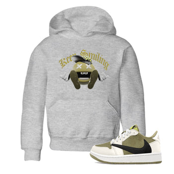 Air Jordan 1 Travis Scott Golf shirt to match jordans Keep Smiling sneaker tees AJ1 lowTravis Scott Golf SNRT Sneaker Release Tees Baby Toddler Heather Grey 1 T-Shirt