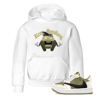 Air Jordan 1 Travis Scott Golf shirt to match jordans Keep Smiling sneaker tees AJ1 lowTravis Scott Golf SNRT Sneaker Release Tees Baby Toddler White 1 T-Shirt