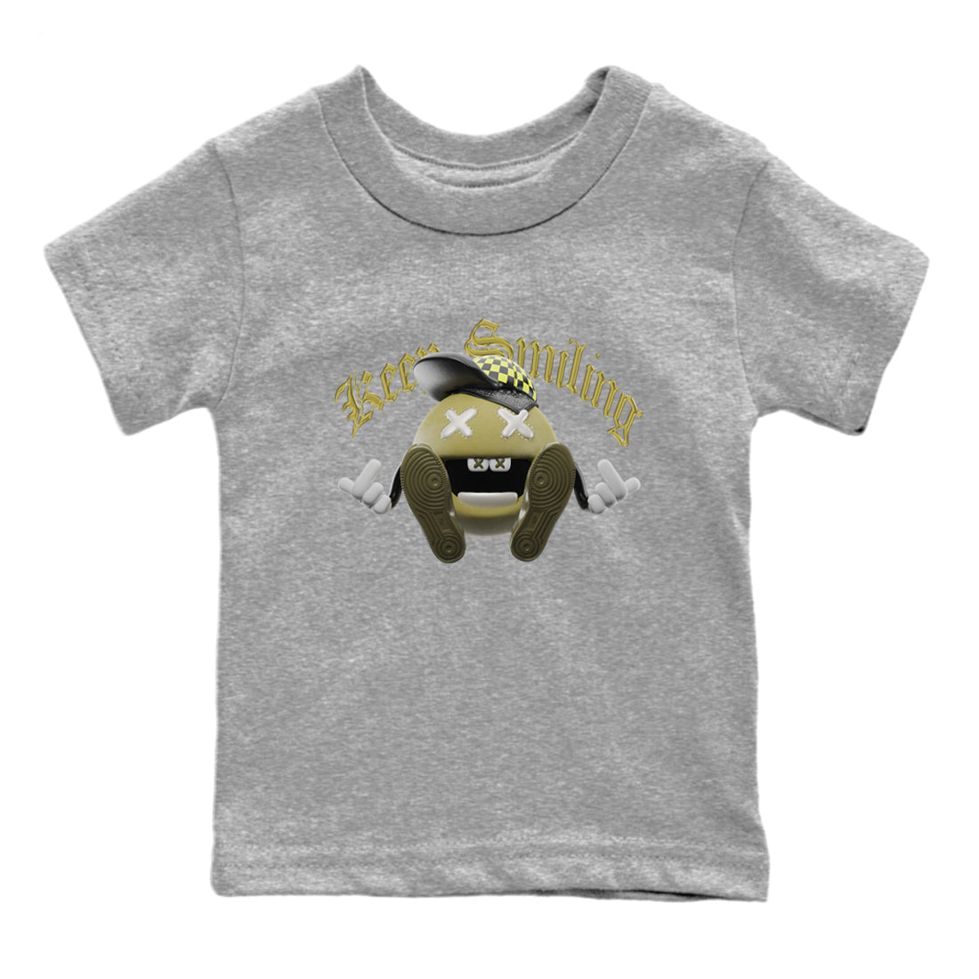 Air Jordan 1 Travis Scott Golf shirt to match jordans Keep Smiling sneaker tees AJ1 lowTravis Scott Golf SNRT Sneaker Release Tees Baby Toddler Heather Grey 2 T-Shirt
