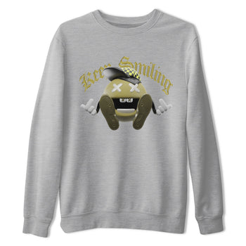 Air Jordan 1 Travis Scott Golf shirt to match jordans Keep Smiling sneaker tees AJ1 lowTravis Scott Golf SNRT Sneaker Release Tees Unisex Heather Grey 2 T-Shirt