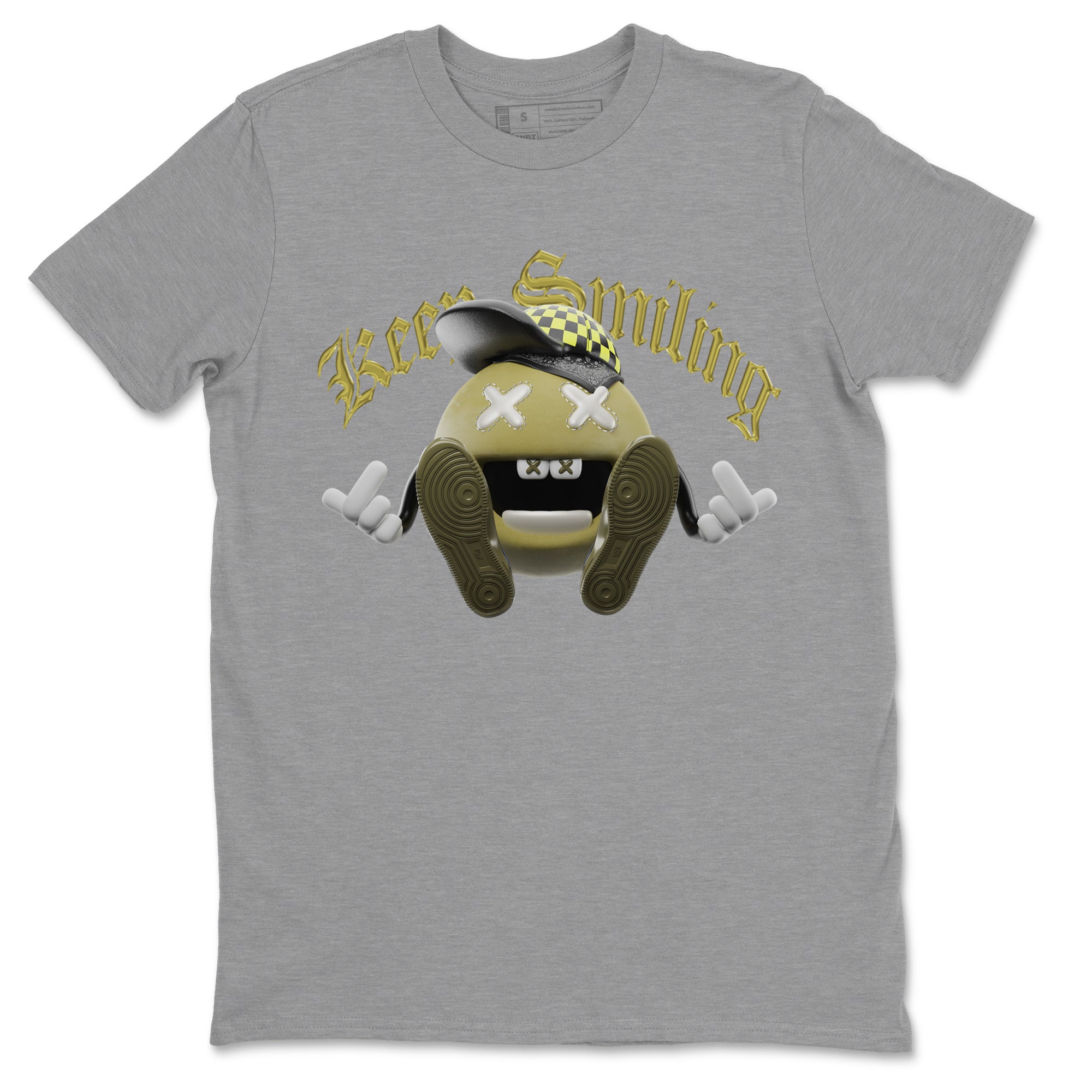 Air Jordan 1 Travis Scott Golf shirt to match jordans Keep Smiling sneaker tees AJ1 lowTravis Scott Golf SNRT Sneaker Release Tees Unisex Heather Grey 2 T-Shirt