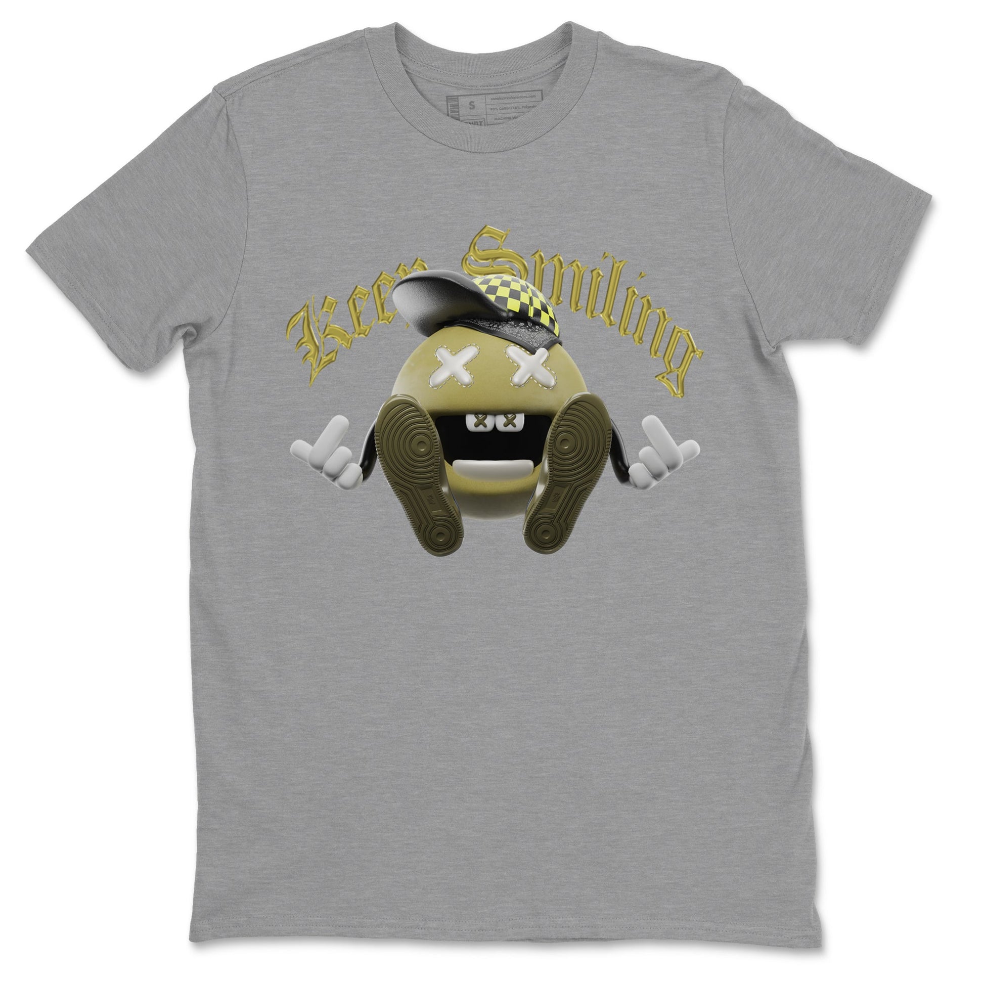 Air Jordan 1 Travis Scott Golf shirt to match jordans Keep Smiling sneaker tees AJ1 lowTravis Scott Golf SNRT Sneaker Release Tees Unisex Heather Grey 2 T-Shirt