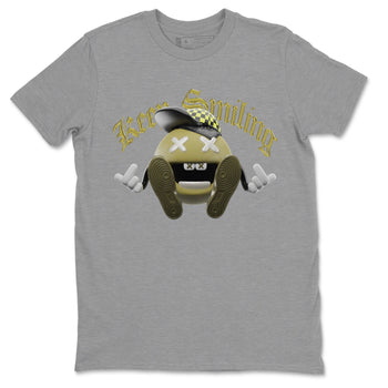 Air Jordan 1 Travis Scott Golf shirt to match jordans Keep Smiling sneaker tees AJ1 lowTravis Scott Golf SNRT Sneaker Release Tees Unisex Heather Grey 2 T-Shirt