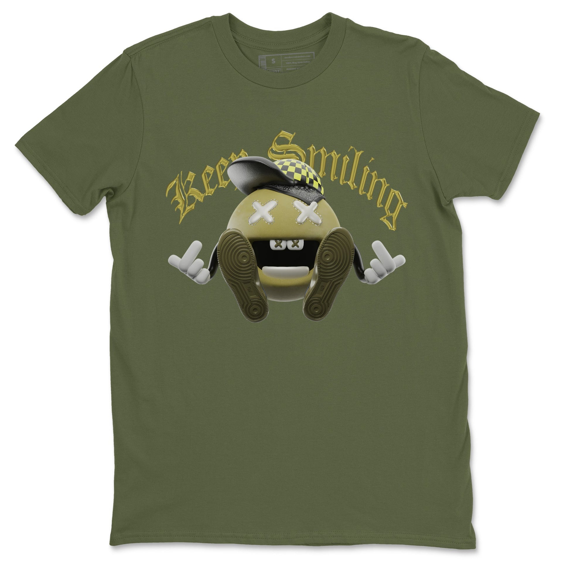 Air Jordan 1 Travis Scott Golf shirt to match jordans Keep Smiling sneaker tees AJ1 lowTravis Scott Golf SNRT Sneaker Release Tees Unisex Military Green 2 T-Shirt