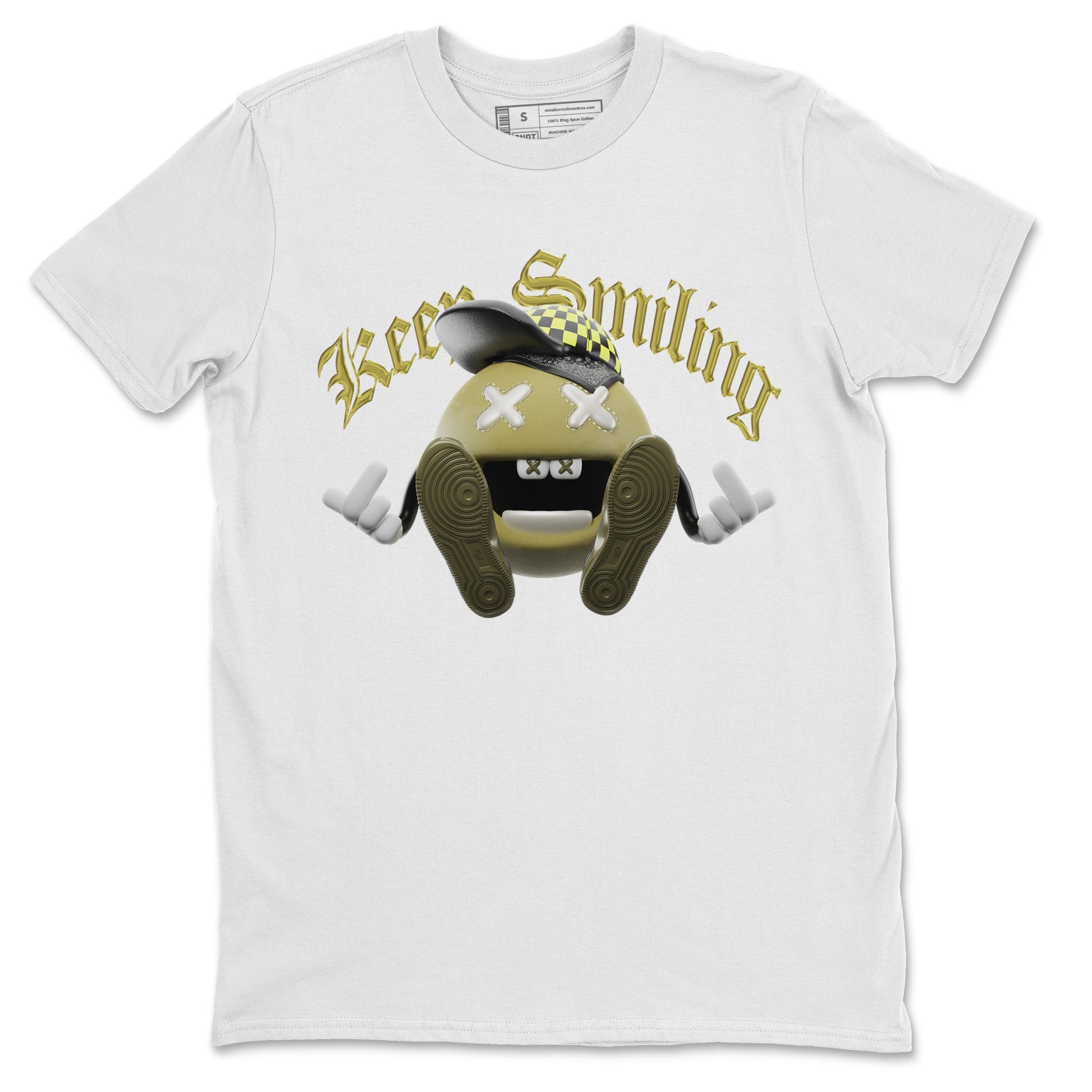 Air Jordan 1 Travis Scott Golf shirt to match jordans Keep Smiling sneaker tees AJ1 lowTravis Scott Golf SNRT Sneaker Release Tees Unisex White 2 T-Shirt