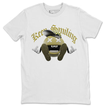 Air Jordan 1 Travis Scott Golf shirt to match jordans Keep Smiling sneaker tees AJ1 lowTravis Scott Golf SNRT Sneaker Release Tees Unisex White 2 T-Shirt