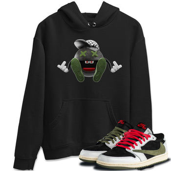 Air Jordan 1 Travis Scott Olive Sneaker Match Tees Keep Smiling Sneaker Tees AJ1 OG Travis Scott Olive Sneaker Release Tees Unisex Shirts Black 1