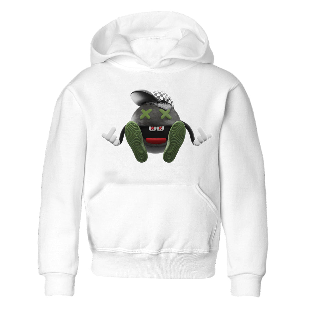Air Jordan 1 Travis Scott Olive Sneaker Match Tees Keep Smiling Sneaker Tees AJ1 OG Travis Scott Olive Sneaker Release Tees Kids Shirts White 2