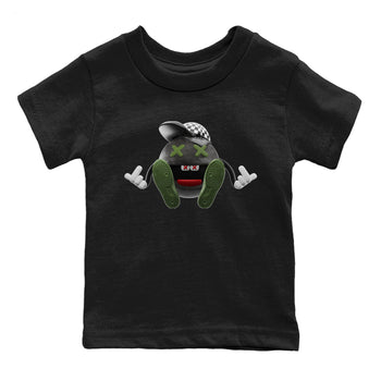 Air Jordan 1 Travis Scott Olive Sneaker Match Tees Keep Smiling Sneaker Tees AJ1 OG Travis Scott Olive Sneaker Release Tees Kids Shirts Black 2