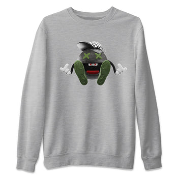 Air Jordan 1 Travis Scott Olive Sneaker Match Tees Keep Smiling Sneaker Tees AJ1 OG Travis Scott Olive Sneaker Release Tees Unisex Shirts Heather Grey 2