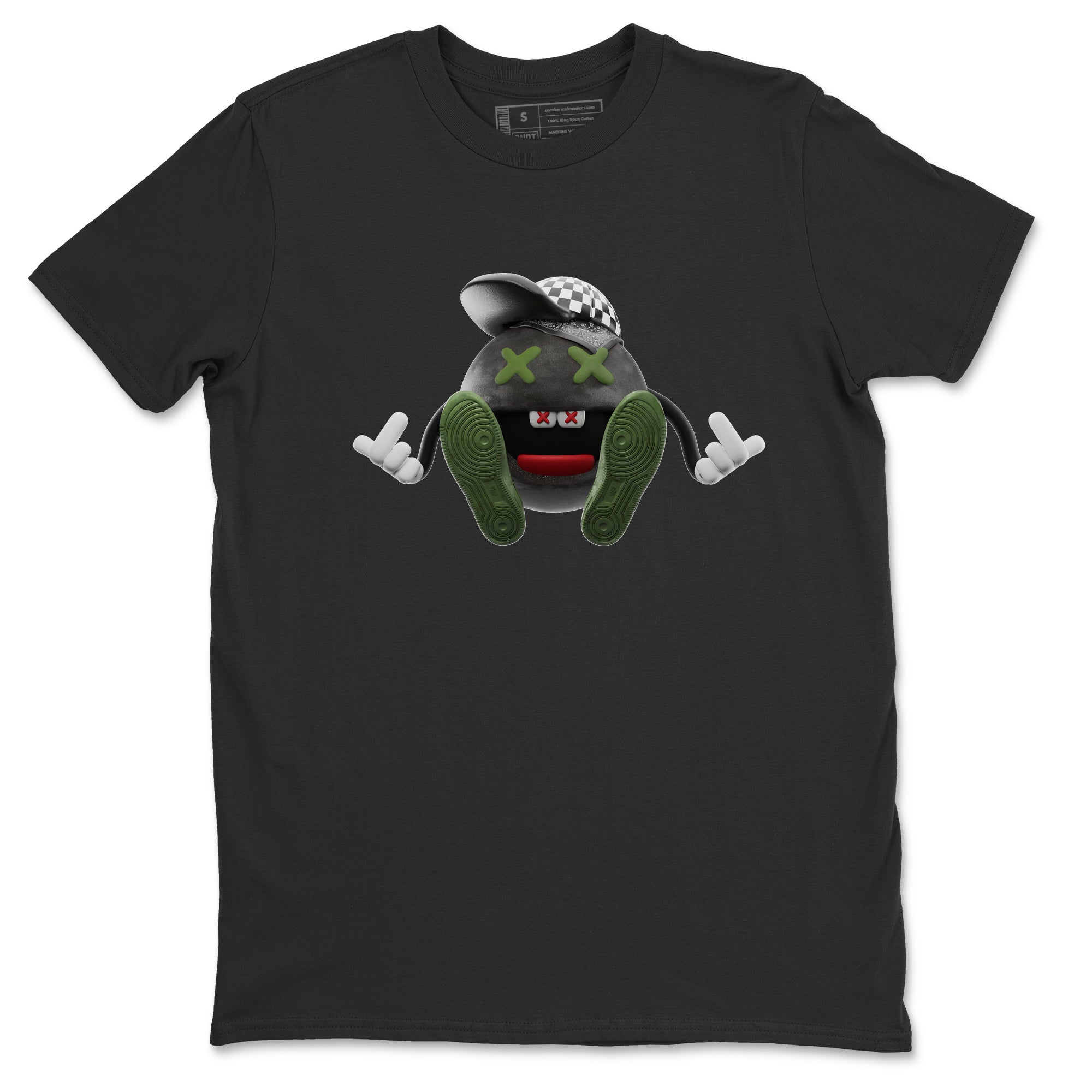 Air Jordan 1 Travis Scott Olive Sneaker Match Tees Keep Smiling Sneaker Tees AJ1 OG Travis Scott Olive Sneaker Release Tees Unisex Shirts Black 2