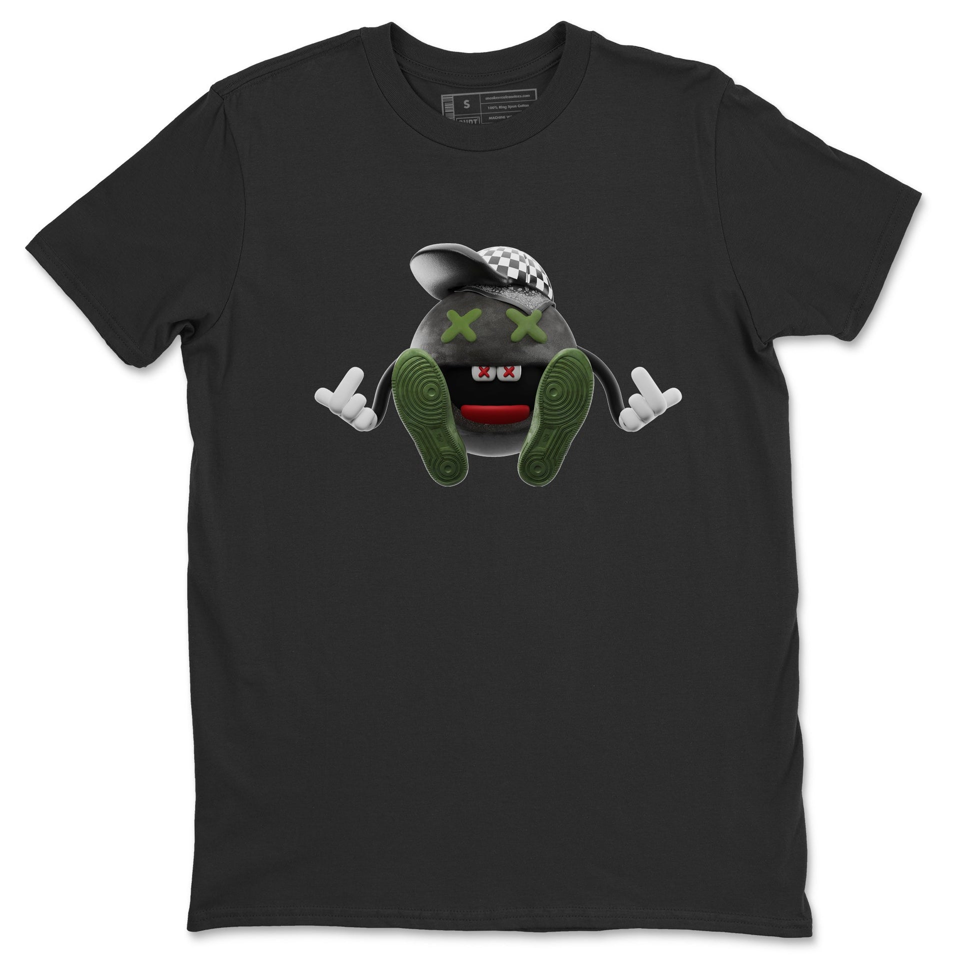Air Jordan 1 Travis Scott Olive Sneaker Match Tees Keep Smiling Sneaker Tees AJ1 OG Travis Scott Olive Sneaker Release Tees Unisex Shirts Black 2