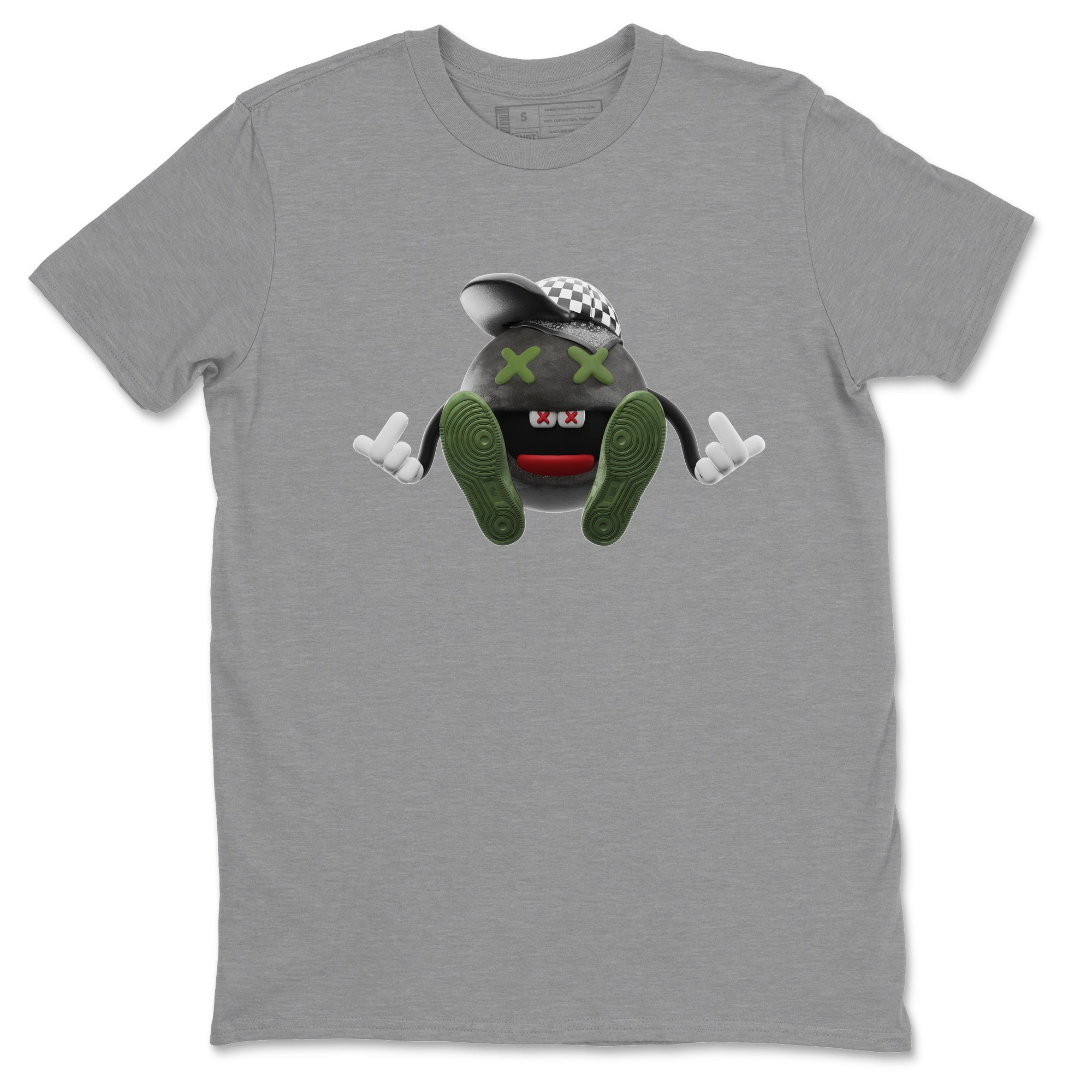Air Jordan 1 Travis Scott Olive Sneaker Match Tees Keep Smiling Sneaker Tees AJ1 OG Travis Scott Olive Sneaker Release Tees Unisex Shirts Heather Grey 2