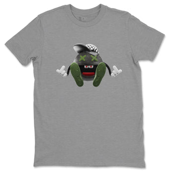 Air Jordan 1 Travis Scott Olive Sneaker Match Tees Keep Smiling Sneaker Tees AJ1 OG Travis Scott Olive Sneaker Release Tees Unisex Shirts Heather Grey 2