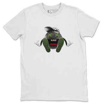 Air Jordan 1 Travis Scott Olive Sneaker Match Tees Keep Smiling Sneaker Tees AJ1 OG Travis Scott Olive Sneaker Release Tees Unisex Shirts White 2