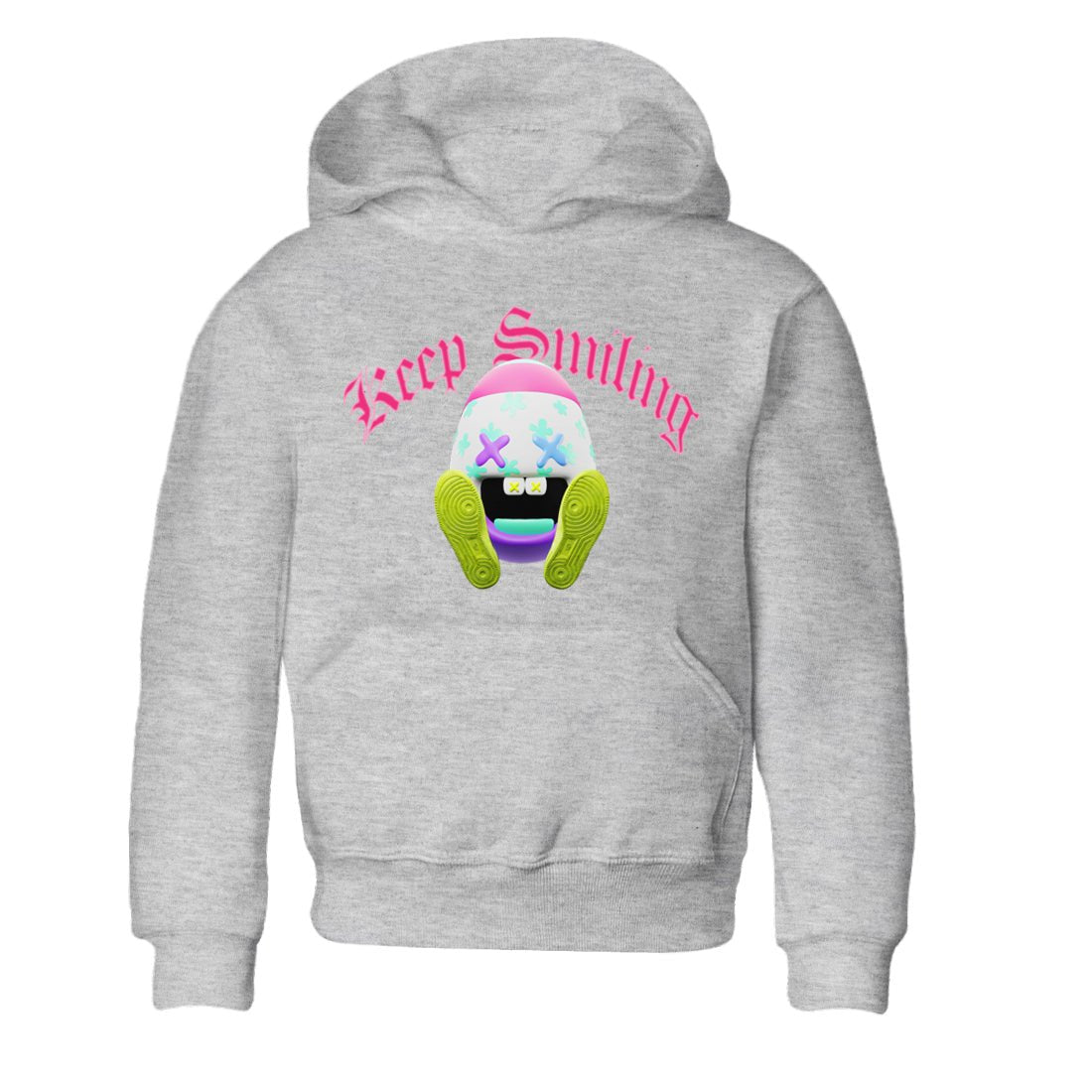 Dunk Easter Candy Sneaker Match Tees Keep Smiling Sneaker Tees Nike Easter Sneaker Release Tees Kids Shirts Heather Grey 2