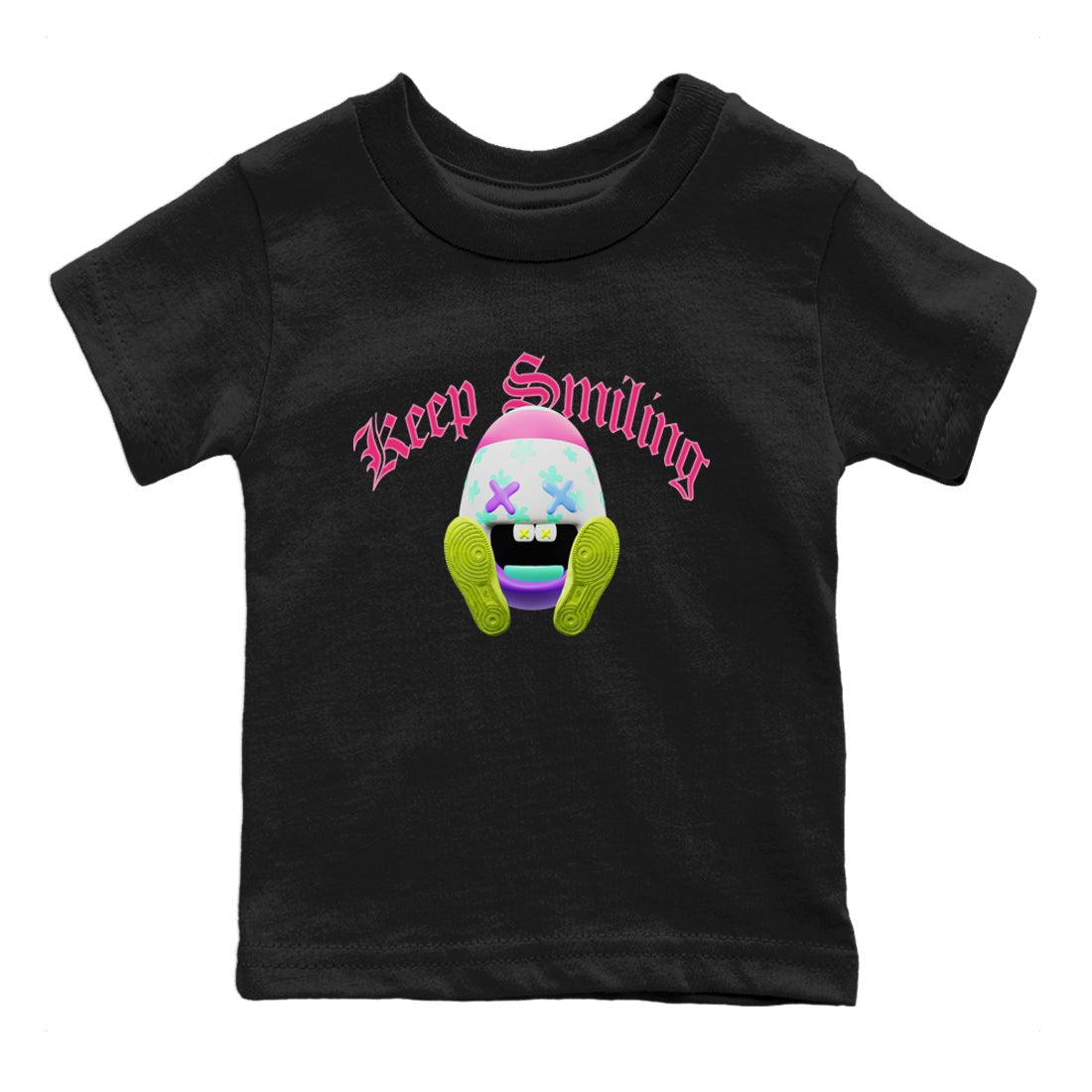 Dunk Easter Candy Sneaker Match Tees Keep Smiling Sneaker Tees Nike Easter Sneaker Release Tees Kids Shirts Black 2