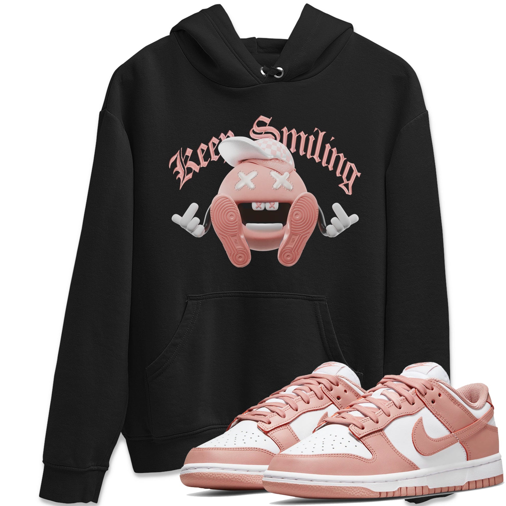 Dunk Rose Whisper shirt to match jordans Keep Smiling sneaker tees Nike Dunk LowRose Whisper SNRT Sneaker Release Tees Unisex Black 1 T-Shirt