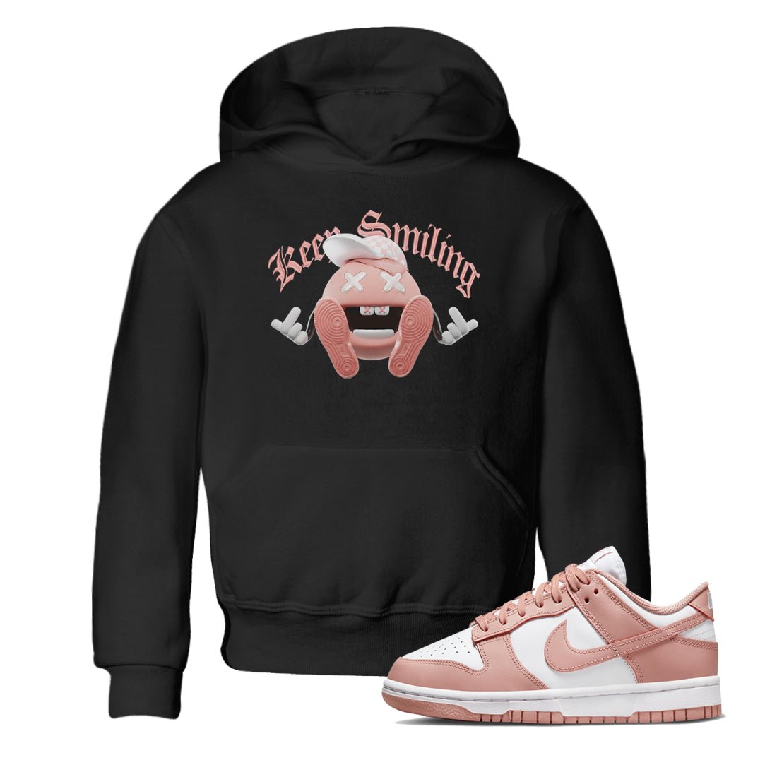 Dunk Rose Whisper shirt to match jordans Keep Smiling sneaker tees Nike Dunk LowRose Whisper SNRT Sneaker Release Tees Baby Toddler Black 1 T-Shirt