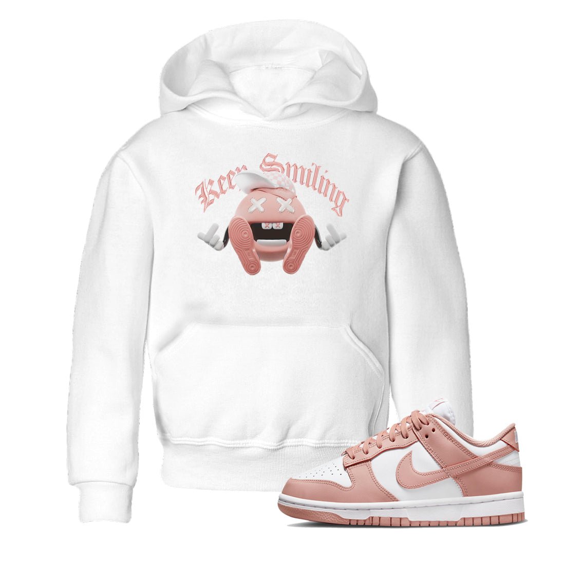 Dunk Rose Whisper shirt to match jordans Keep Smiling sneaker tees Nike Dunk LowRose Whisper SNRT Sneaker Release Tees Baby Toddler White 1 T-Shirt