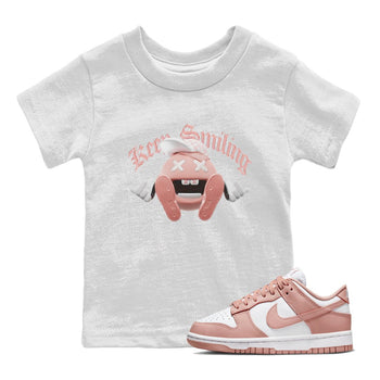 Dunk Rose Whisper shirt to match jordans Keep Smiling sneaker tees Nike Dunk LowRose Whisper SNRT Sneaker Release Tees Baby Toddler White 1 T-Shirt