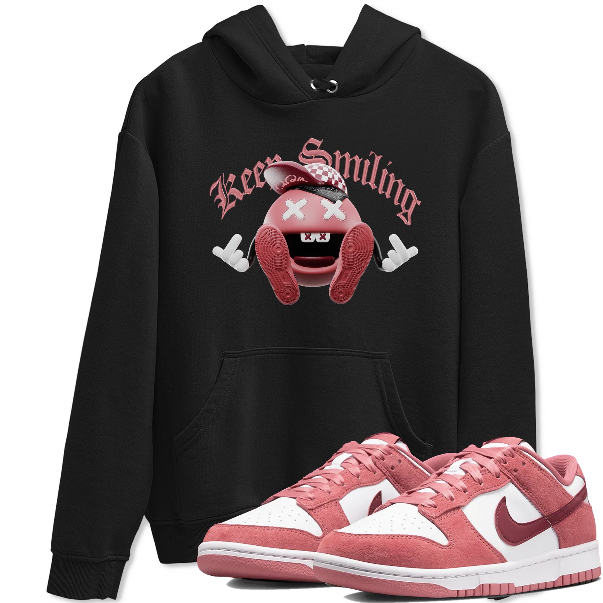Dunk Valentines Day 2024 shirt to match jordans Keep Smiling sneaker tees Dunk Happy Valentines Day 2024 SNRT Sneaker Release Tees Unisex Black 1 T-Shirt