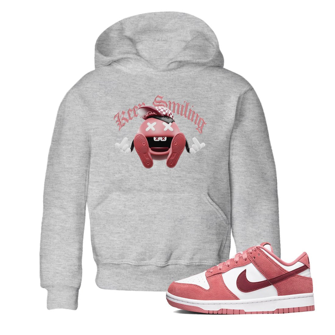 Dunk Valentines Day 2024 shirt to match jordans Keep Smiling sneaker tees Dunk Happy Valentines Day 2024 SNRT Sneaker Release Tees Baby Toddler Heather Grey 1 T-Shirt