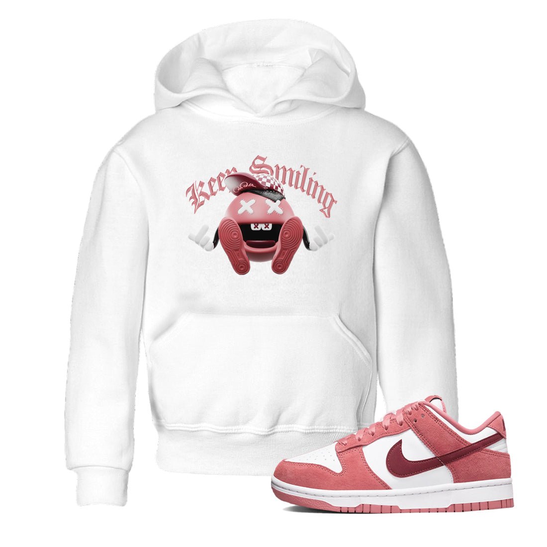 Dunk Valentines Day 2024 shirt to match jordans Keep Smiling sneaker tees Dunk Happy Valentines Day 2024 SNRT Sneaker Release Tees Baby Toddler White 1 T-Shirt