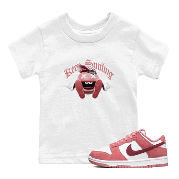 Dunk Valentines Day 2024 shirt to match jordans Keep Smiling sneaker tees Dunk Happy Valentines Day 2024 SNRT Sneaker Release Tees Baby Toddler White 1 T-Shirt
