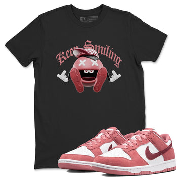 Dunk Valentines Day 2024 shirt to match jordans Keep Smiling sneaker tees Dunk Happy Valentines Day 2024 SNRT Sneaker Release Tees Unisex Black 1 T-Shirt