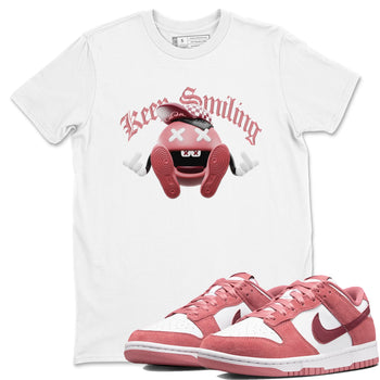 Dunk Valentines Day 2024 shirt to match jordans Keep Smiling sneaker tees Dunk Happy Valentines Day 2024 SNRT Sneaker Release Tees Unisex White 1 T-Shirt