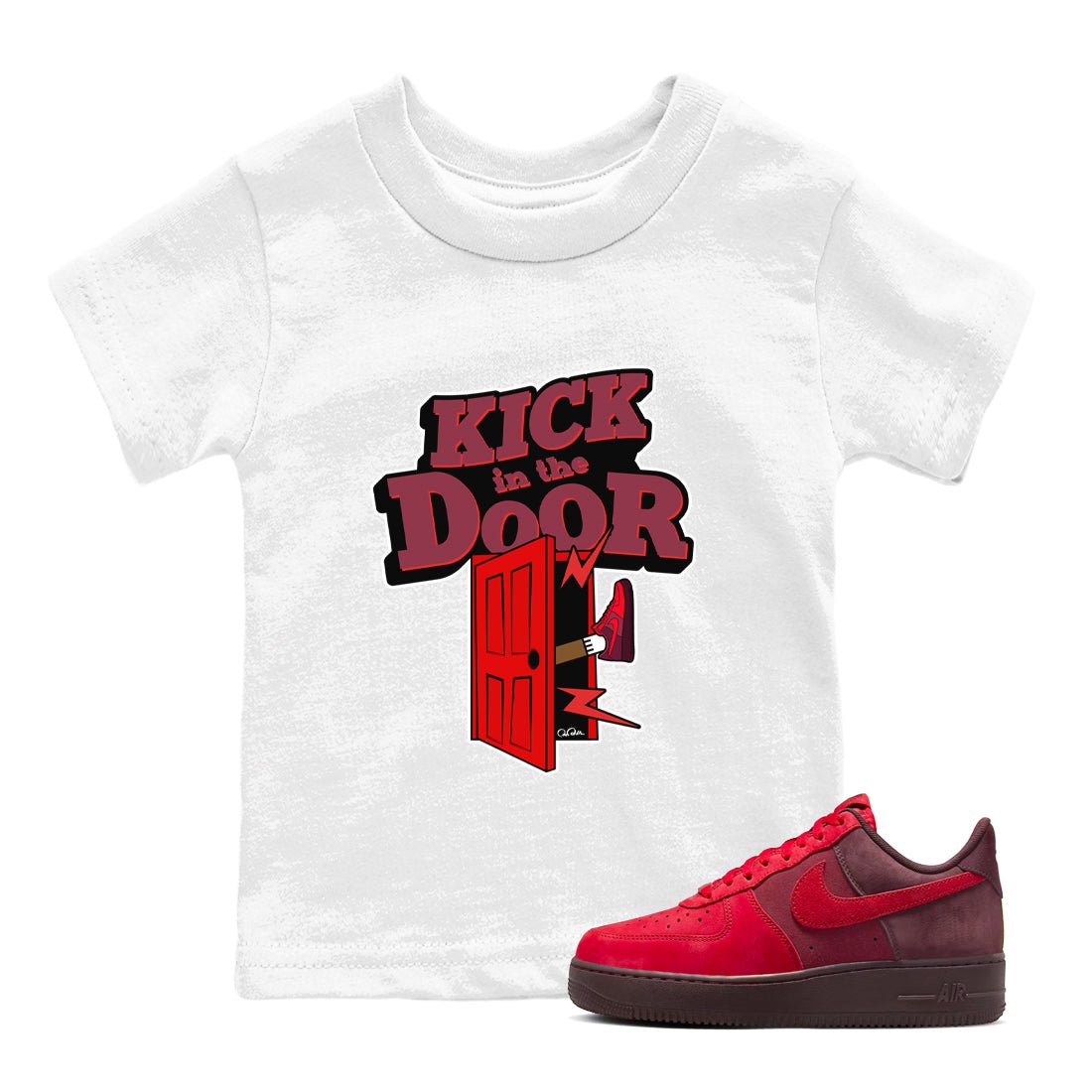 Air Force 1 Layers of Love shirt to match jordans Kick In The Door sneaker tees af1 Layers of Love SNRT sneaker release tees baby toddler White 1 cotton Shirt