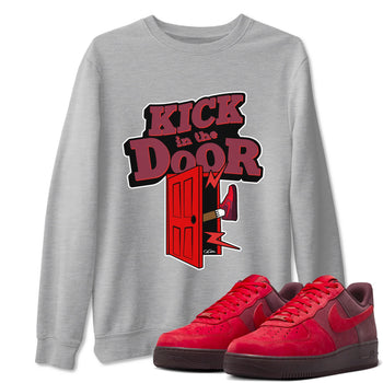 Air Force 1 Layers of Love shirt to match jordans Kick In The Door sneaker tees af1 Layers of Love SNRT Sneaker Release Tees unisex cotton Heather Grey 1 crew neck shirt
