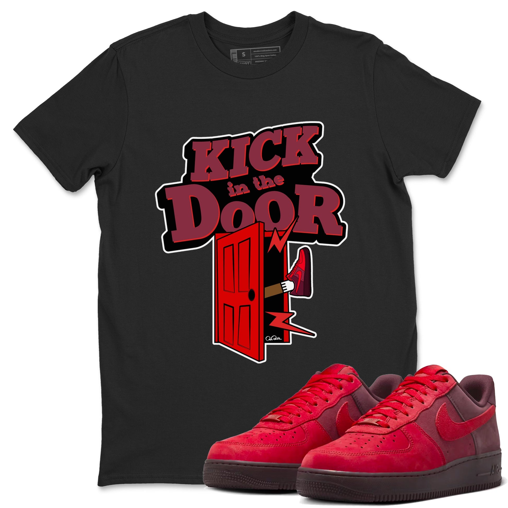 Air Force 1 Layers of Love shirt to match jordans Kick In The Door sneaker tees af1 Layers of Love SNRT Sneaker Release Tees unisex cotton Black 1 crew neck shirt