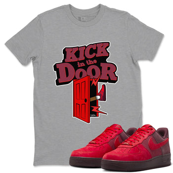 Air Force 1 Layers of Love shirt to match jordans Kick In The Door sneaker tees af1 Layers of Love SNRT Sneaker Release Tees unisex cotton Heather Grey 1 crew neck shirt
