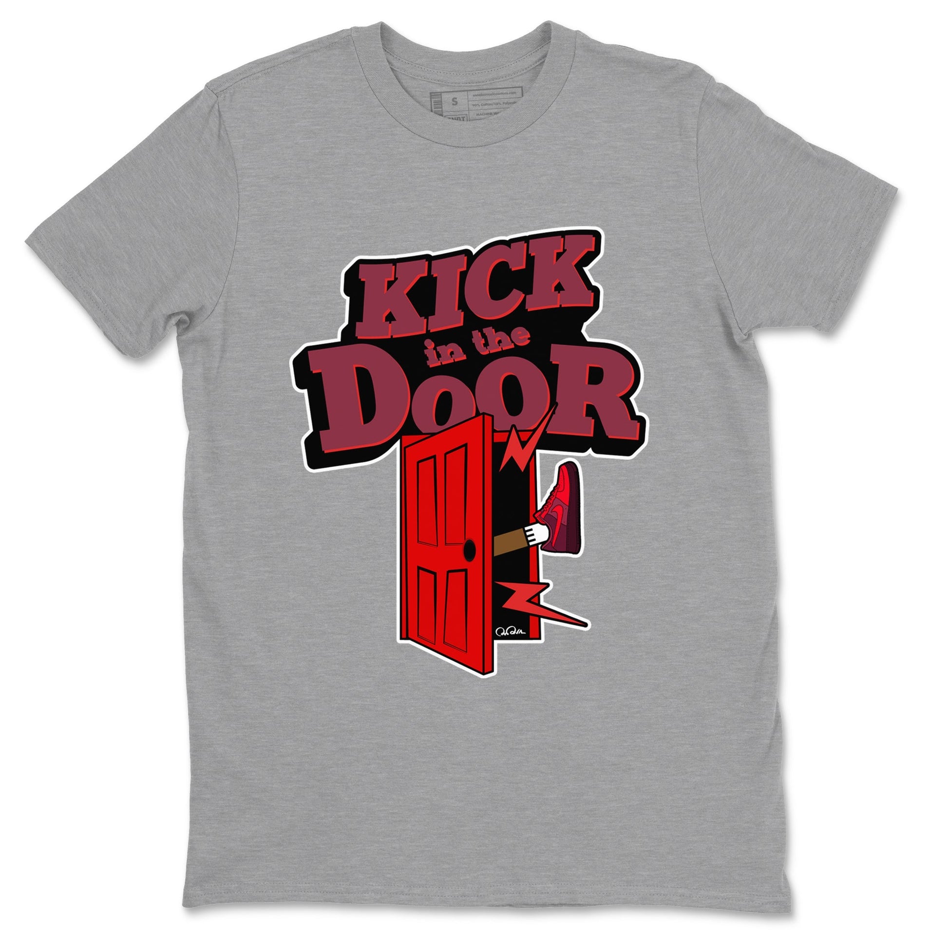 Air Force 1 Layers of Love shirt to match jordans Kick In The Door sneaker tees af1 Layers of Love SNRT Sneaker Release Tees unisex cotton Heather Grey 2 crew neck shirt