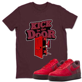 Air Force 1 Layers of Love shirt to match jordans Kick In The Door sneaker tees af1 Layers of Love SNRT Sneaker Release Tees unisex cotton Maroon 1 crew neck shirt