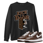 Air Force Low Chocolate shirt to match jordans Kick In The Door sneaker tees chocolate Nike Air Force Low Chocolate SNRT Sneaker Release Tees Unisex Black 1 T-Shirt