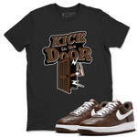Air Force Low Chocolate shirt to match jordans Kick In The Door sneaker tees chocolate Nike Air Force Low Chocolate SNRT Sneaker Release Tees Unisex Black 1 T-Shirt
