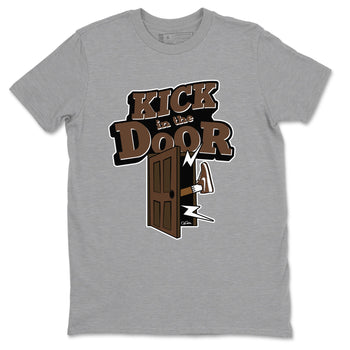 Air Force Low Chocolate shirt to match jordans Kick In The Door sneaker tees chocolate Nike Air Force Low Chocolate SNRT Sneaker Release Tees Unisex Heather Grey 2 T-Shirt