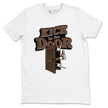 Air Force Low Chocolate shirt to match jordans Kick In The Door sneaker tees chocolate Nike Air Force Low Chocolate SNRT Sneaker Release Tees Unisex White 2 T-Shirt