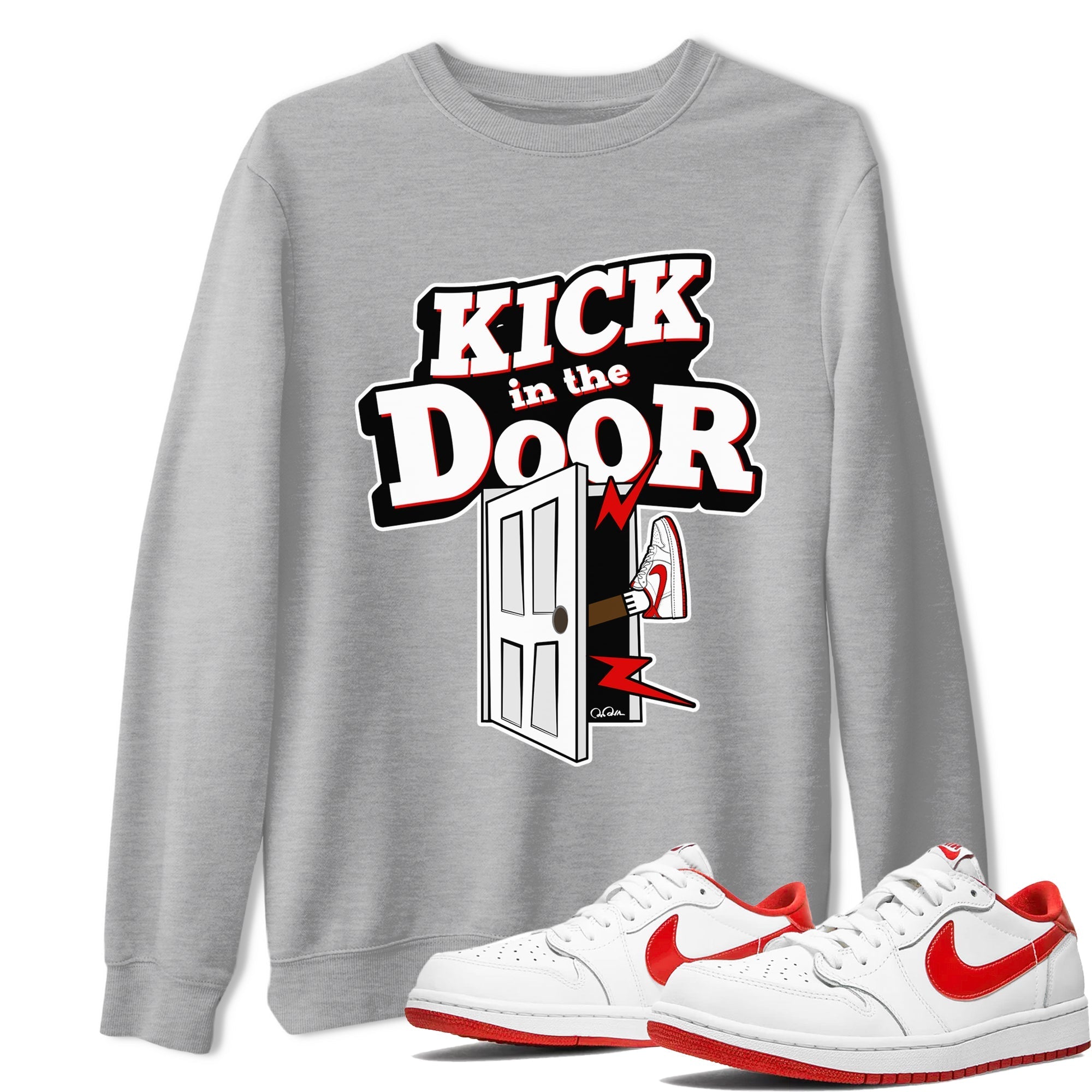Kick In The Door SNRT Sneaker Tee - Air Jordan 1 University Red - SNRT Sneaker Tee