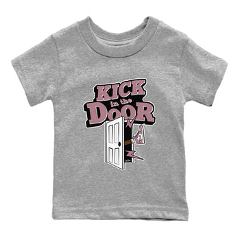 Air Jordan 1 Mauve shirt to match jordans Kick In The Door sneaker tees AJ1Mauve SNRT Sneaker Release Tees Baby Toddler Heather Grey 2 T-Shirt