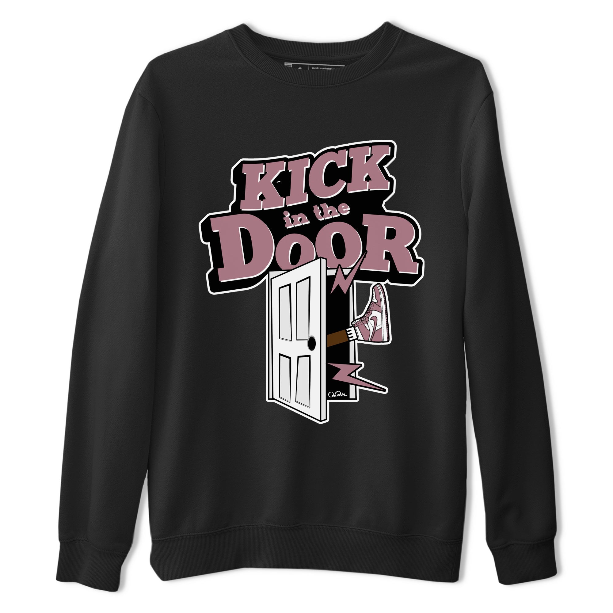 Air Jordan 1 Mauve shirt to match jordans Kick In The Door sneaker tees AJ1Mauve SNRT Sneaker Release Tees Unisex Black 2 T-Shirt