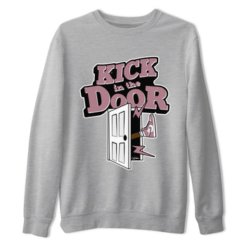 Air Jordan 1 Mauve shirt to match jordans Kick In The Door sneaker tees AJ1Mauve SNRT Sneaker Release Tees Unisex Heather Grey 2 T-Shirt