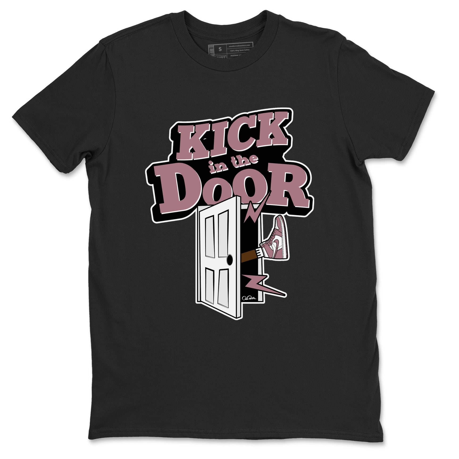 Air Jordan 1 Mauve shirt to match jordans Kick In The Door sneaker tees AJ1Mauve SNRT Sneaker Release Tees Unisex Black 2 T-Shirt